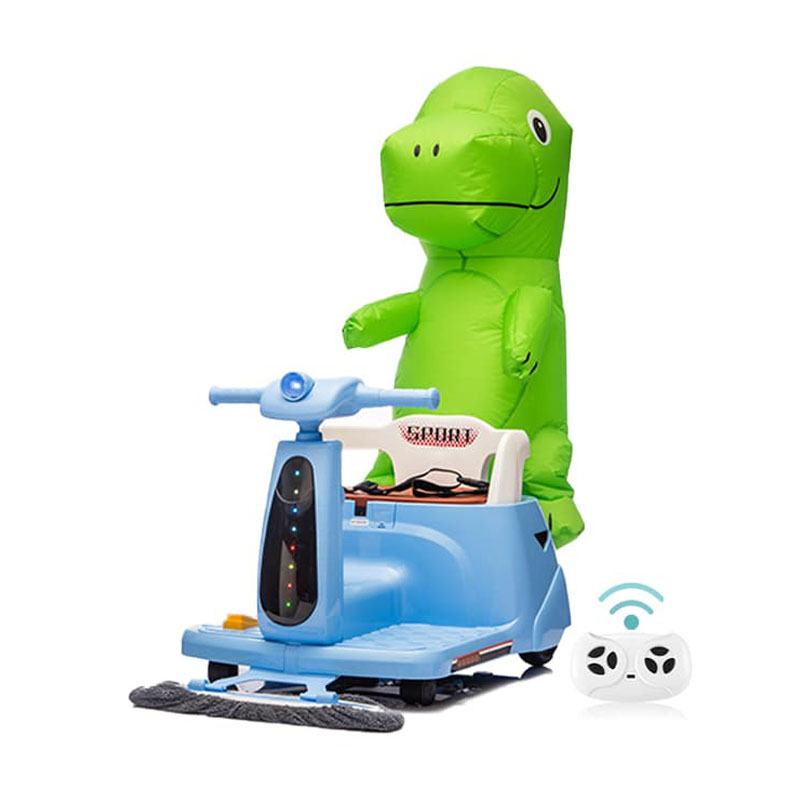 12V Kids Ride-On Sweeper dengan putaran 360 darjah