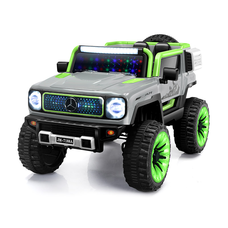 12V Four-Wheel Ride-On Car with suspension & swing