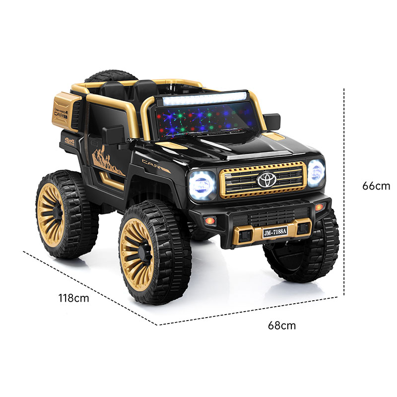 12V Four-Wheel Ride-On Car with suspension & swing