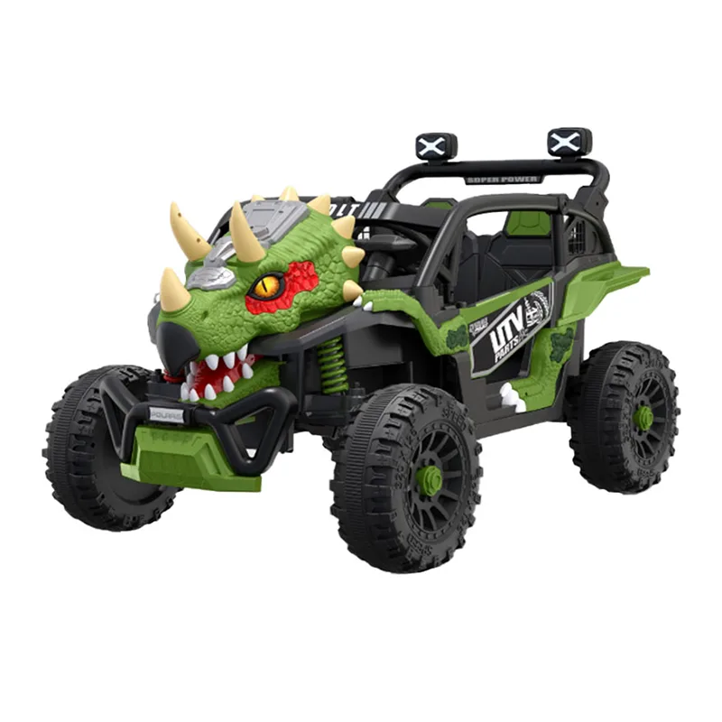 Kereta Elektrik Kanak-kanak 12V Naiki Kereta Dinosaur UTV