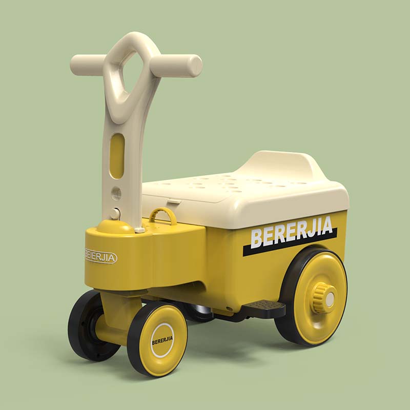 Kereta gelongsor dengan bar pemegang bakul penyimpanan besar